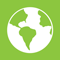 Carbon Neutral icon of world globe