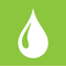 Green construction icon of tear drop